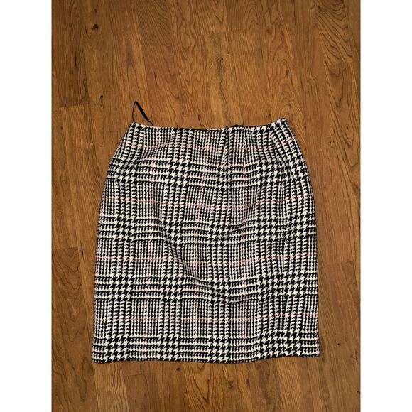 Talbots Vintage Houndstooth Plaid Skirt Women 4 petite 4P Multi Lined 100% wool - Picture 1 of 5